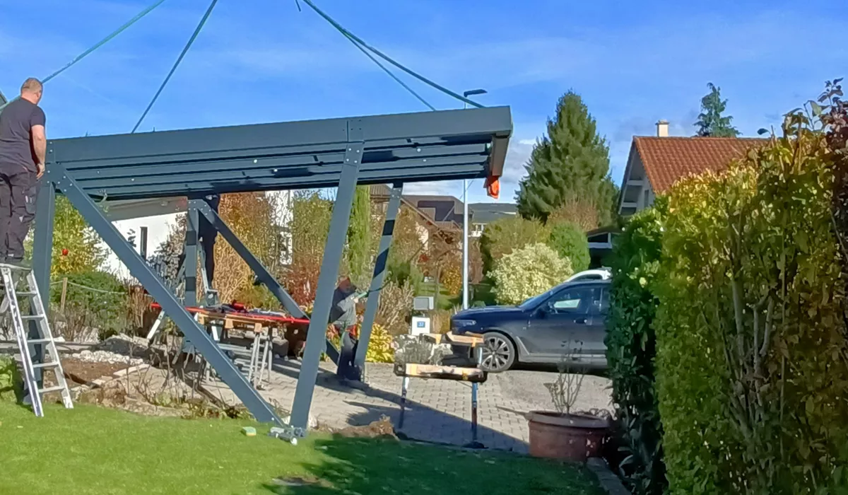 installation carport solaire à Rossens