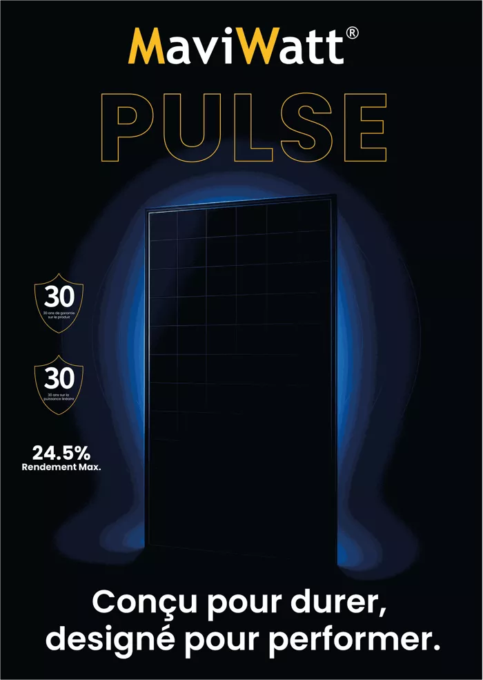 Panneaux solaire MaviWatt Pulse haute performance pour résidentiel