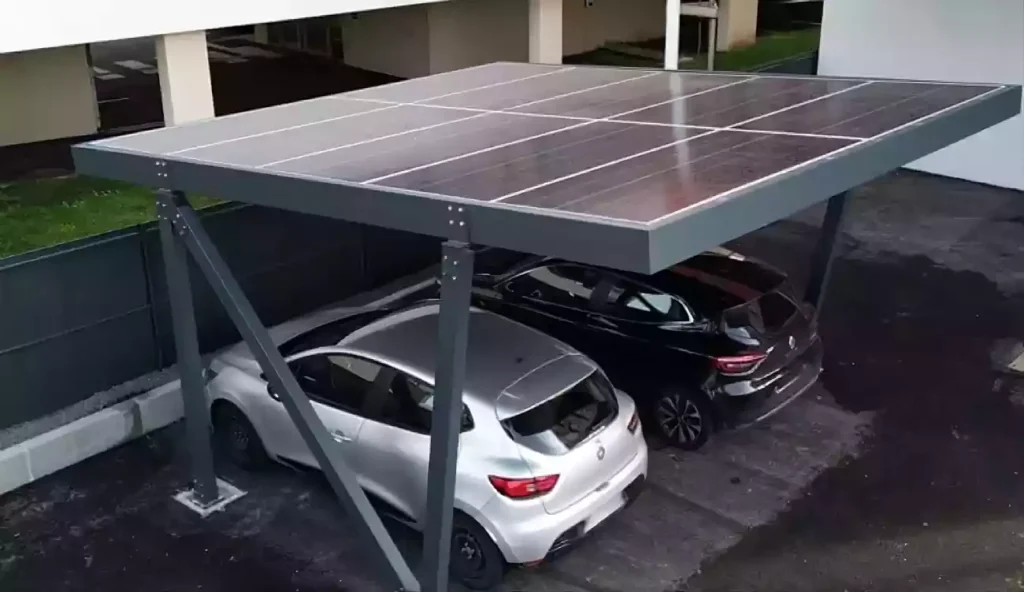 couvert a voiture solaire photovoltaiques